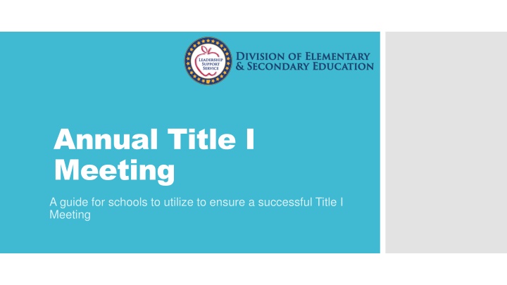 annual title i meeting