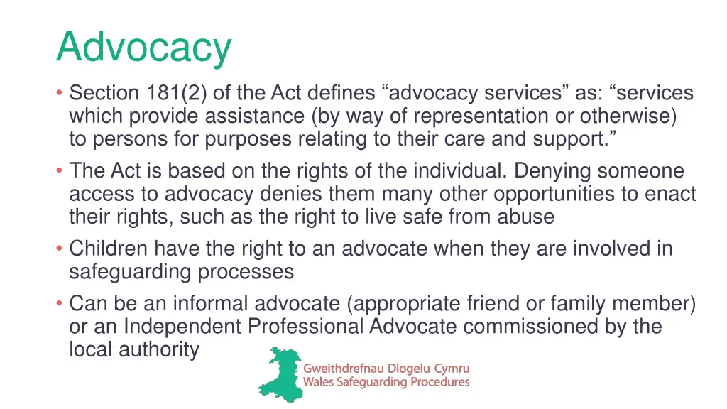 advocacy