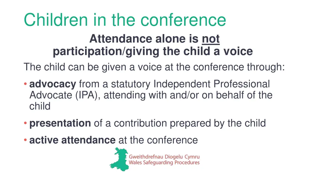 children in the conference attendance alone