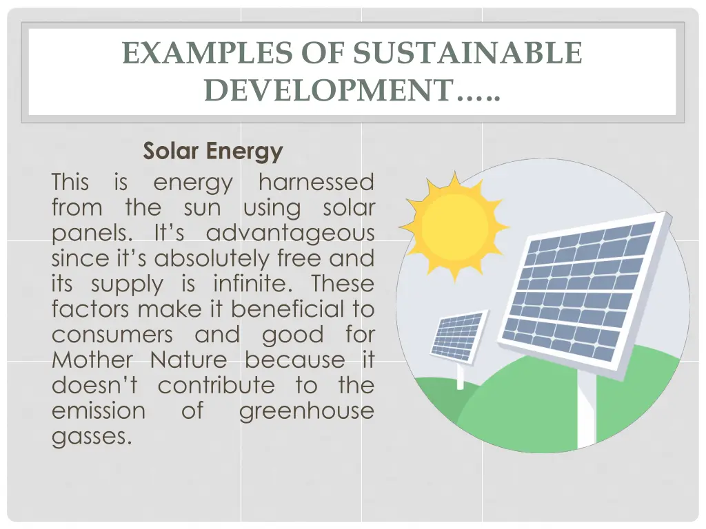 examples of sustainable development 1