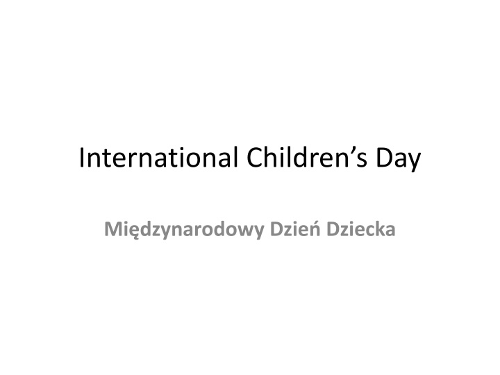 international children s day