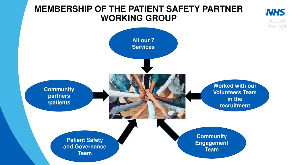 membership of the patient safety partner working