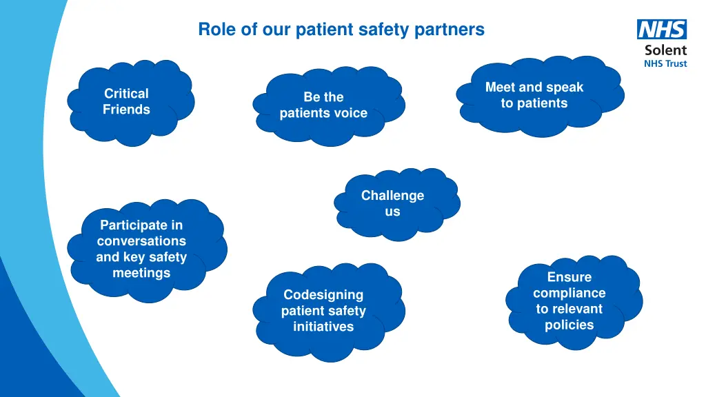 role of our patient safety partners