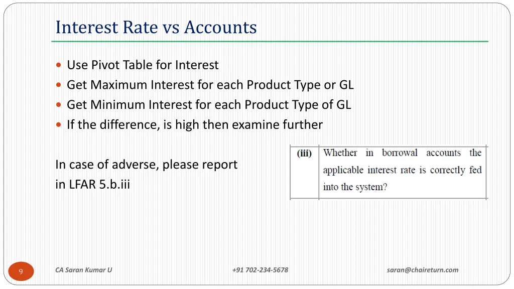 interest rate vs accounts