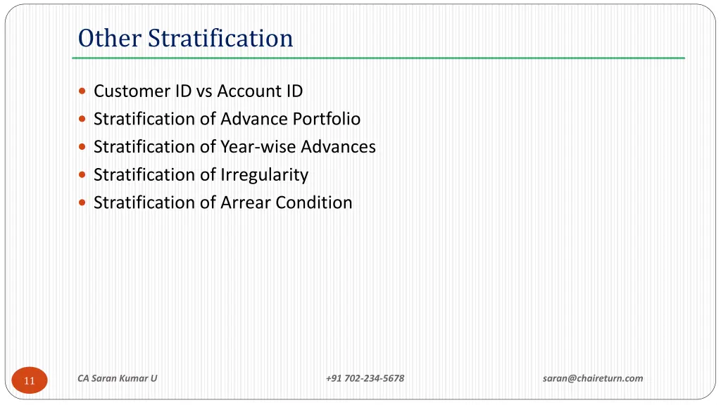 other stratification