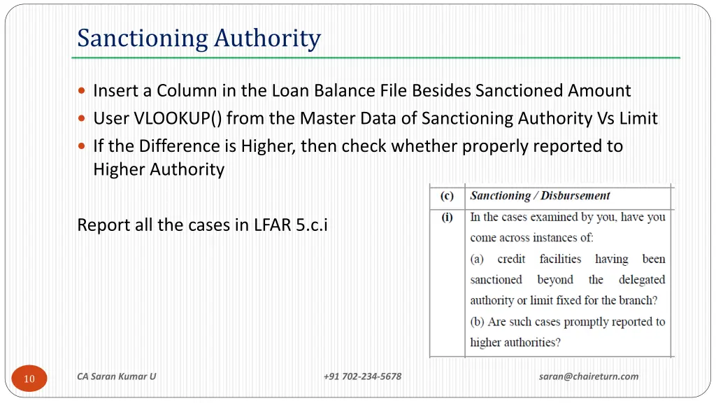 sanctioning authority