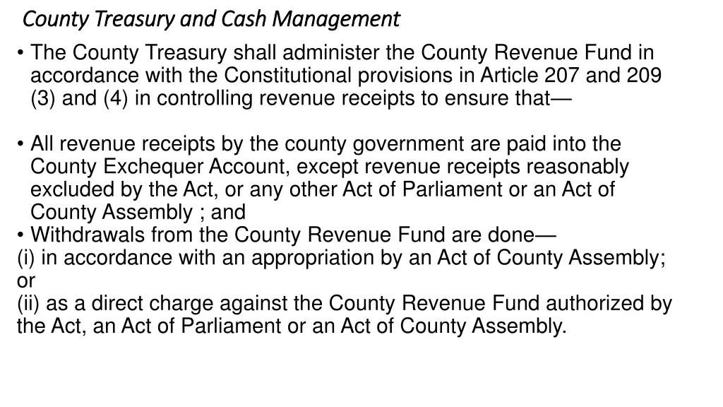 county treasury and cash management county