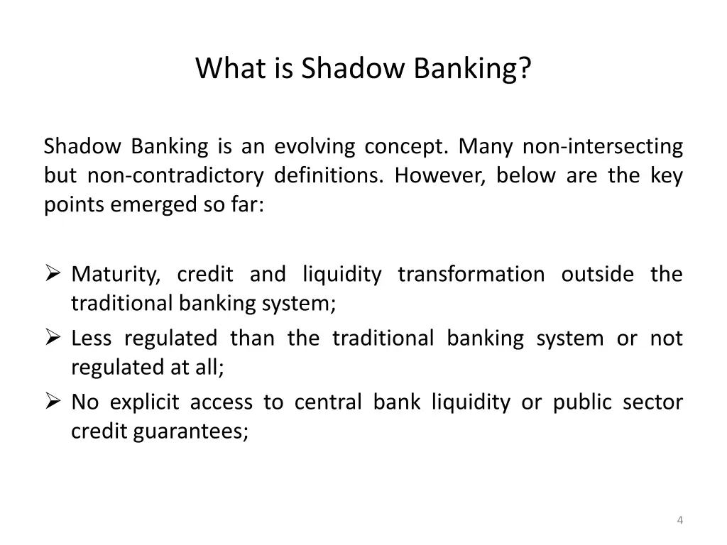 what is shadow banking