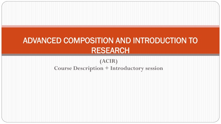 advanced composition and introduction to advanced