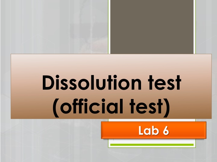 dissolution test official test