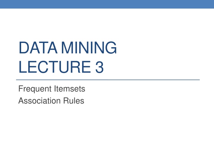 data mining lecture 3