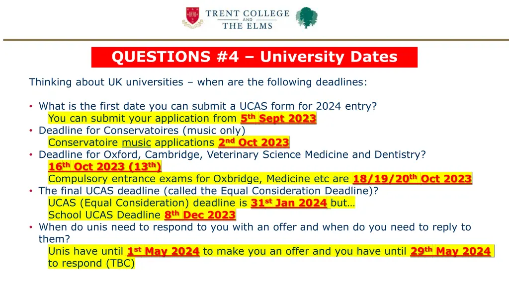 questions 4 university dates