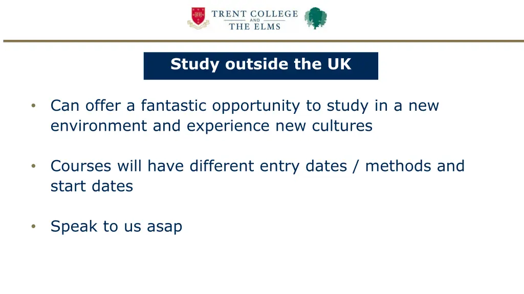 study outside the uk