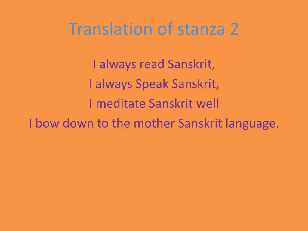 translation of stanza 2