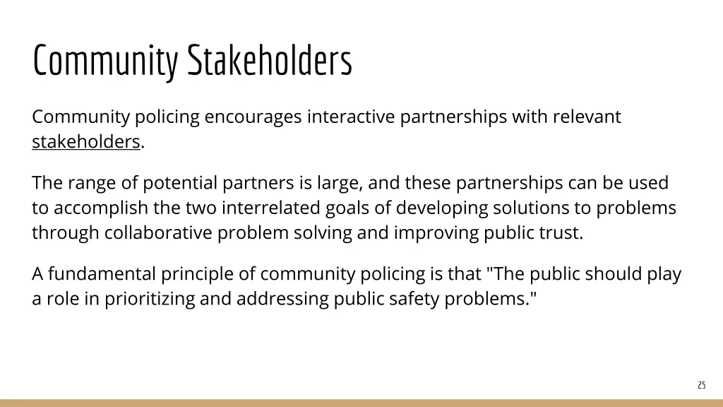 community stakeholders