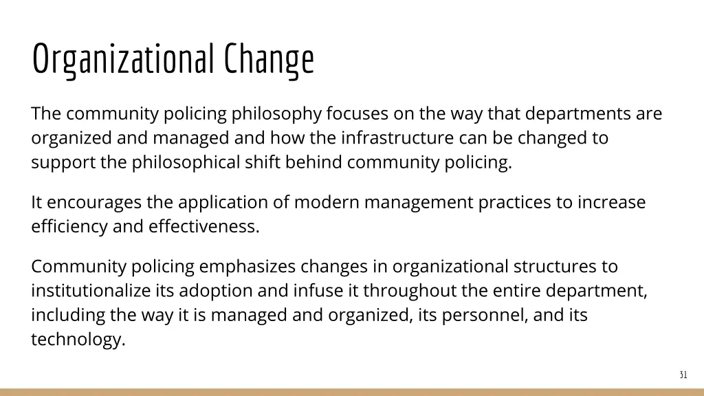 organizational change