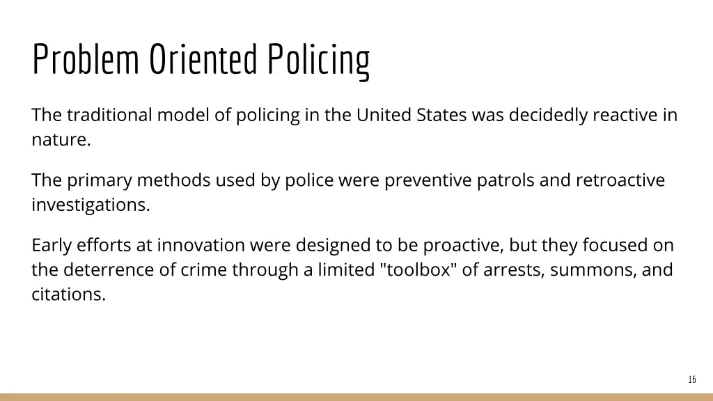 problem oriented policing