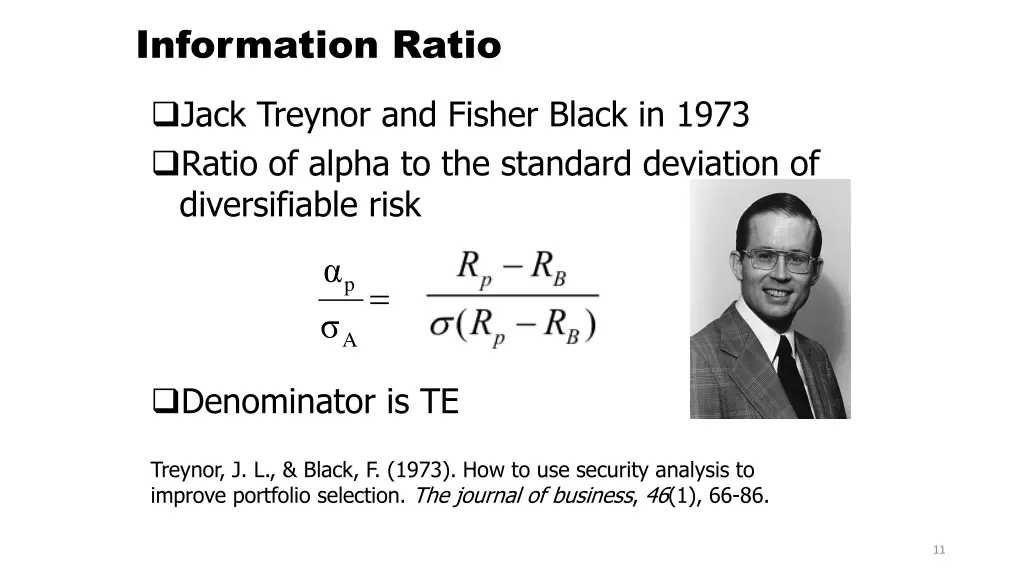 information ratio