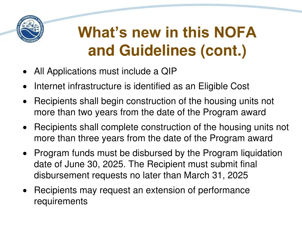 what s new in this nofa and guidelines cont 1