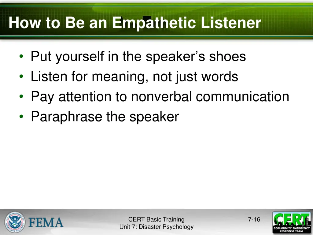 how to be an empathetic listener