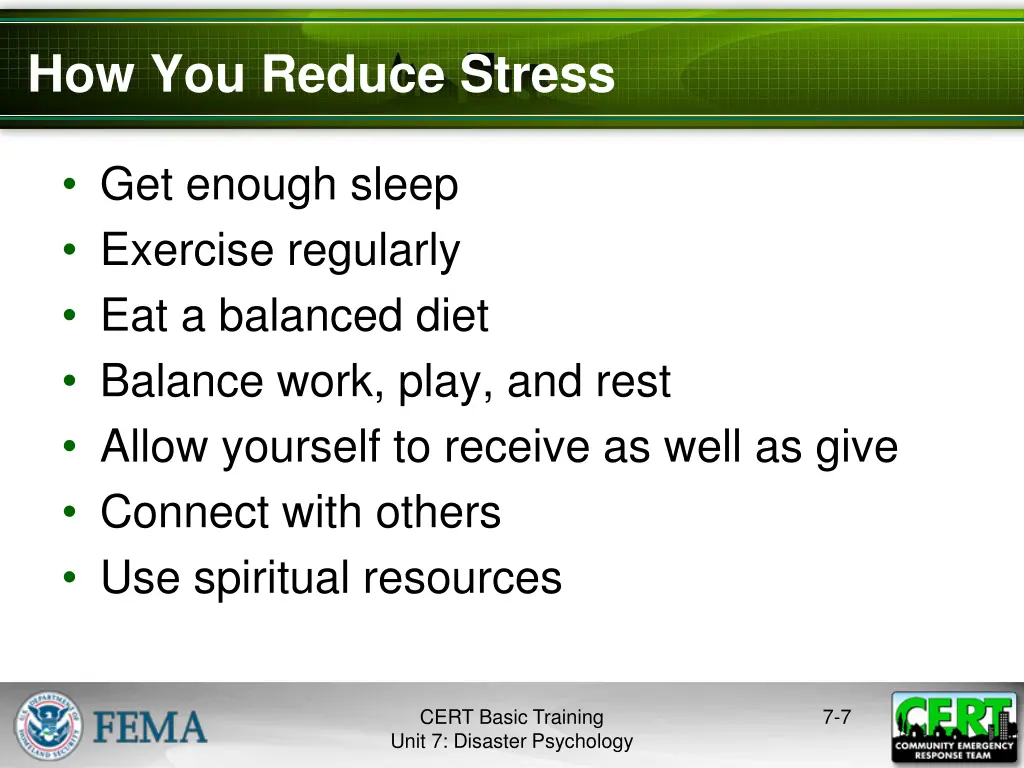 how you reduce stress