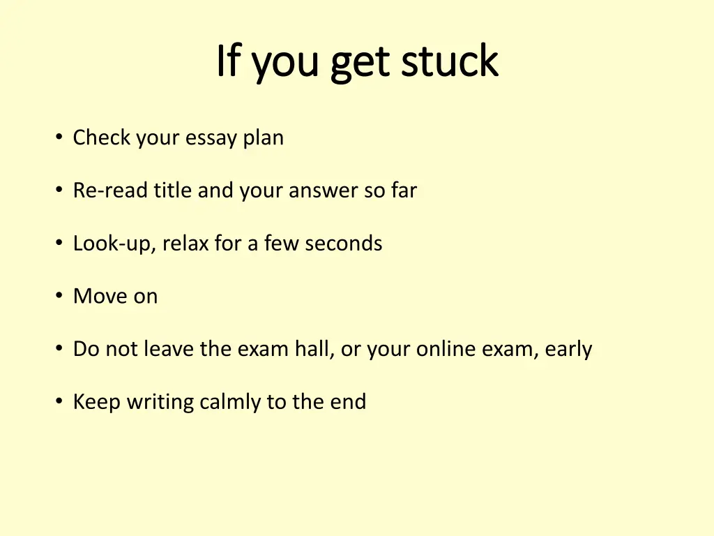 if you get stuck if you get stuck