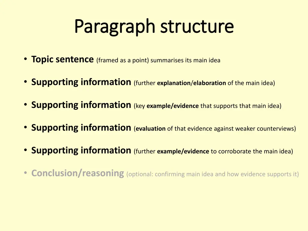 paragraph structure paragraph structure