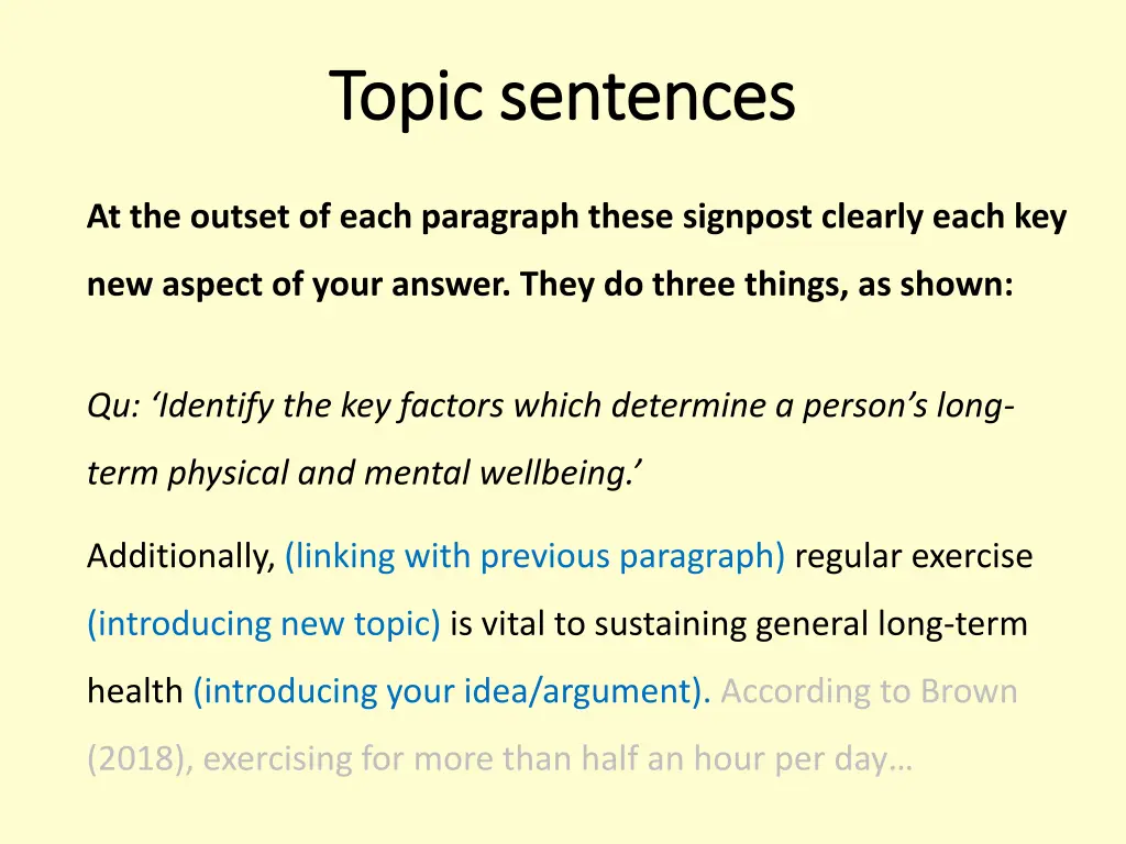 topic sentences topic sentences