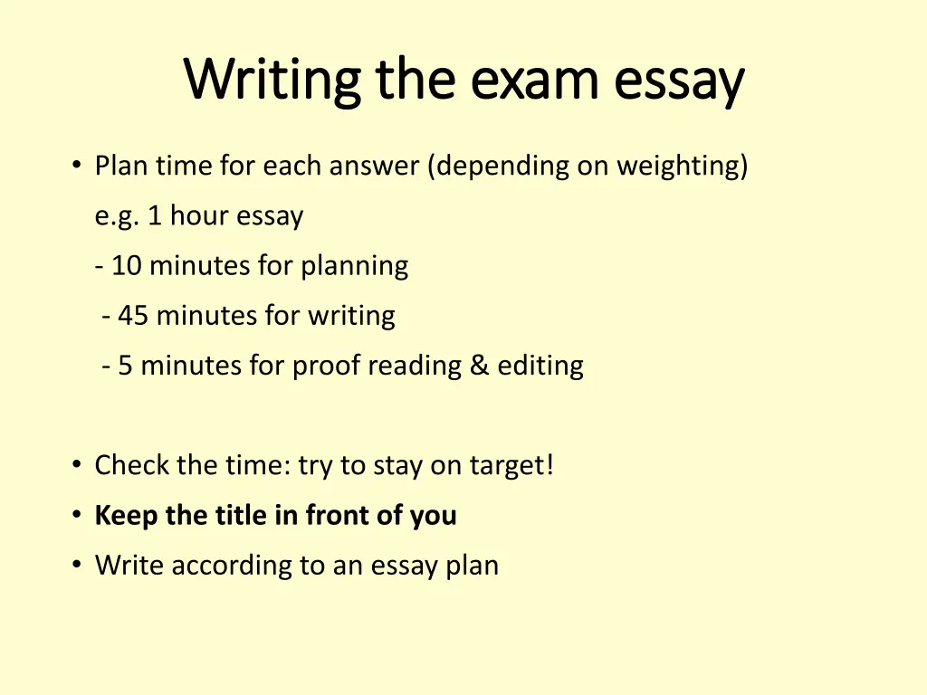 writing the exam essay writing the exam essay