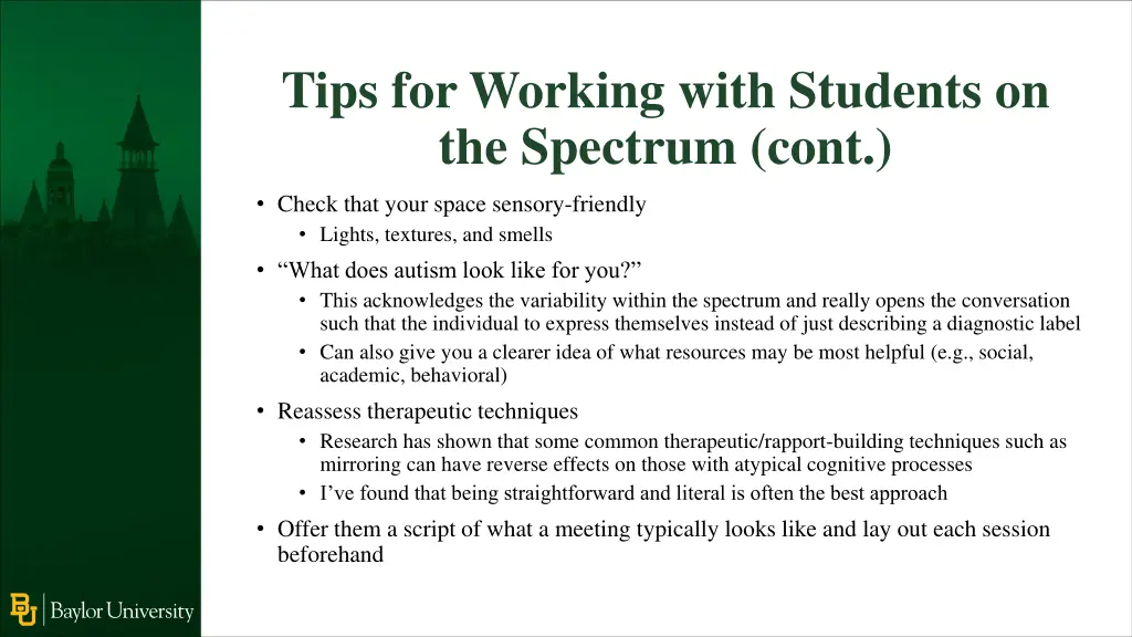 tips for working with students on the spectrum 1