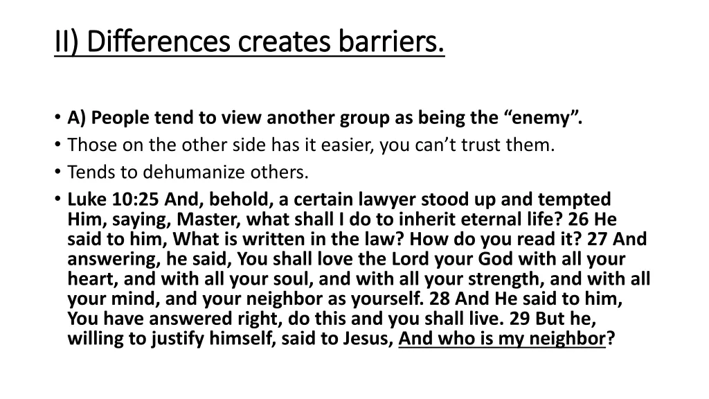 ii differences creates barriers ii differences