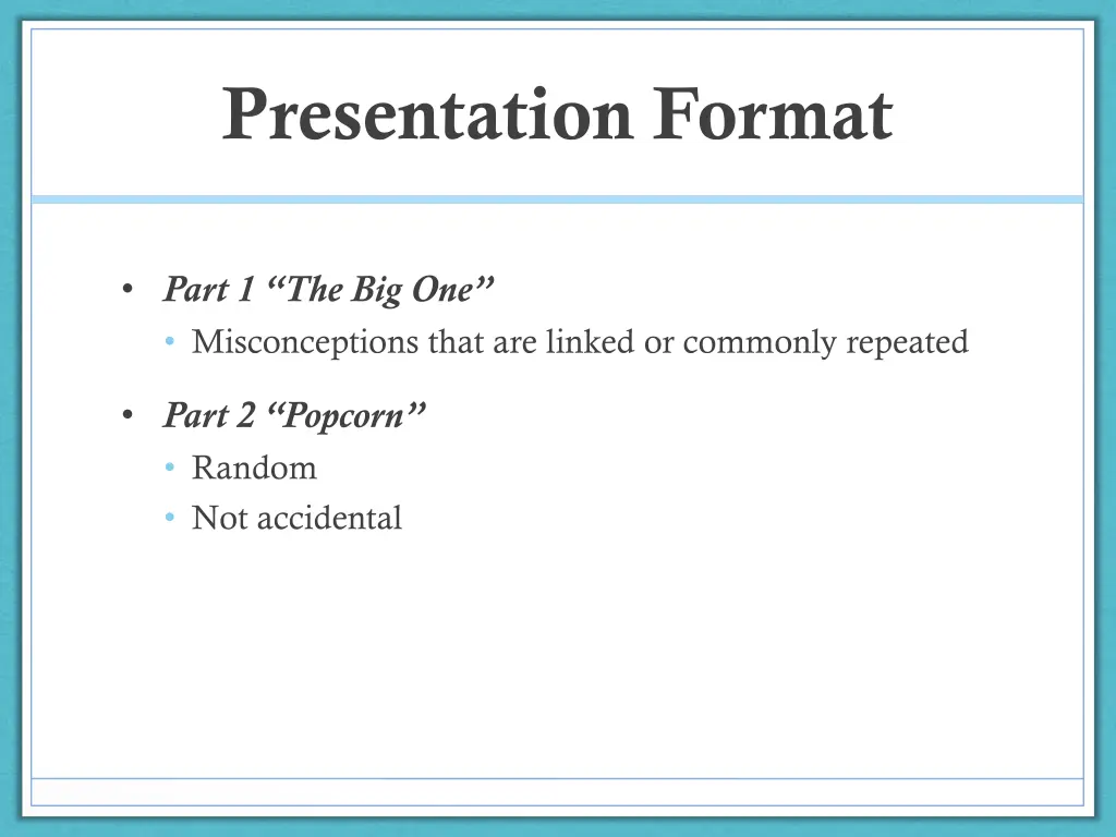 presentation format