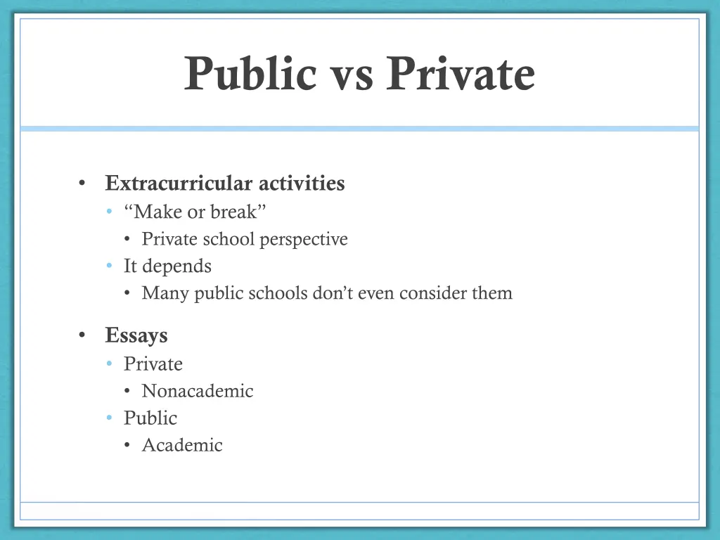 public vs private