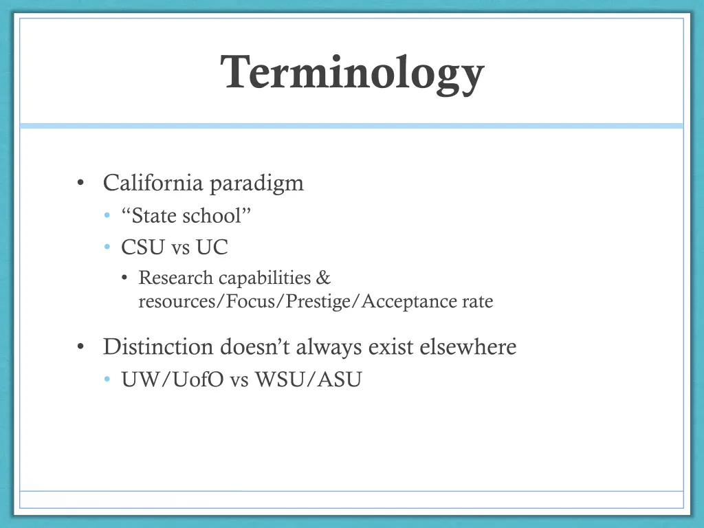 terminology