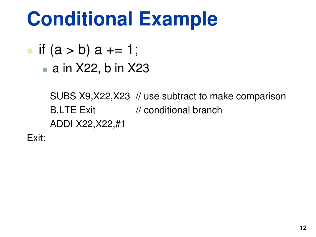 conditional example