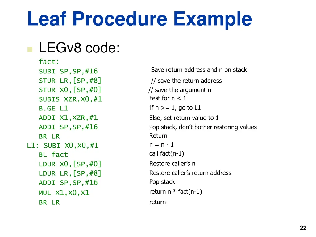 leaf procedure example 2