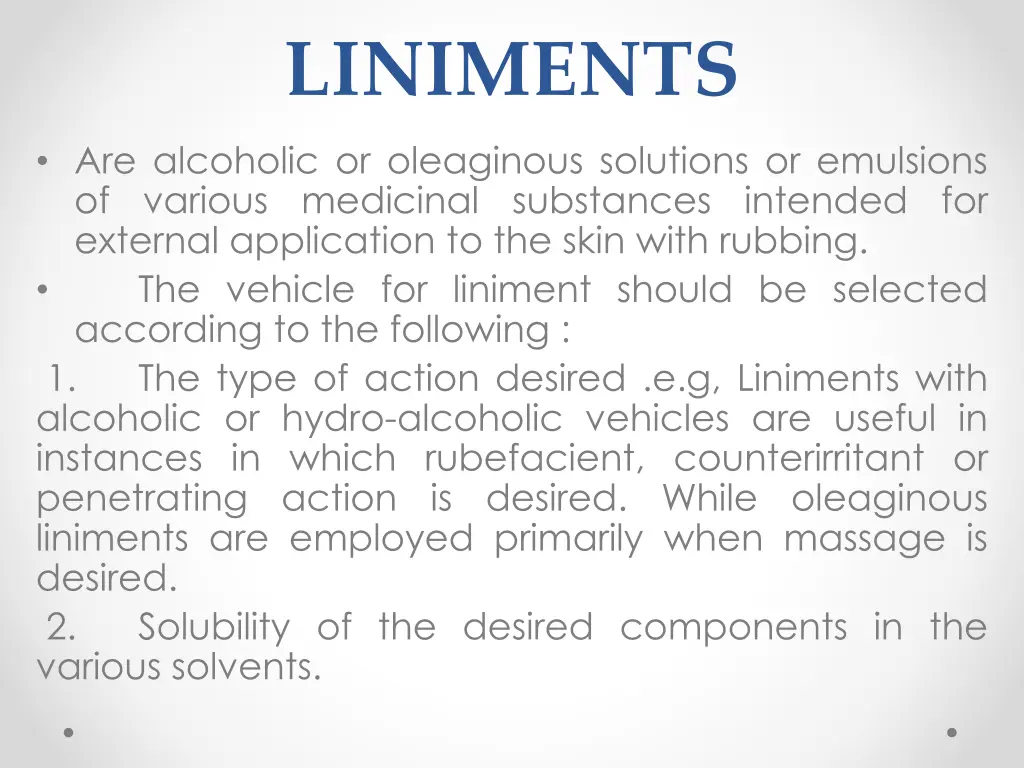 liniments