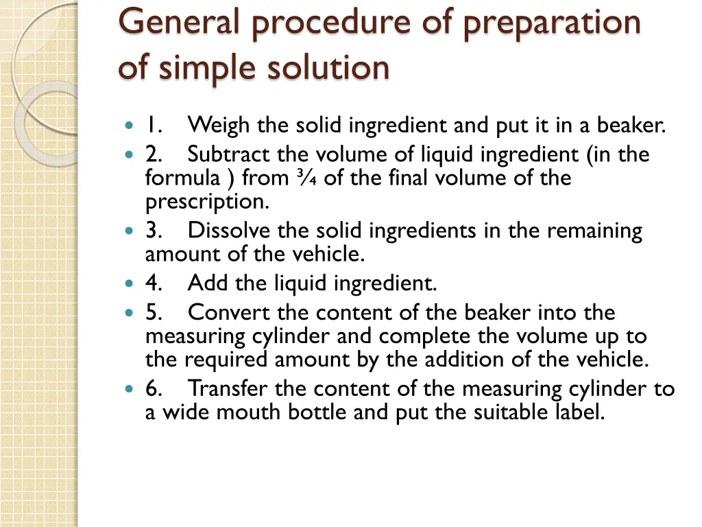 general procedure of preparation of simple