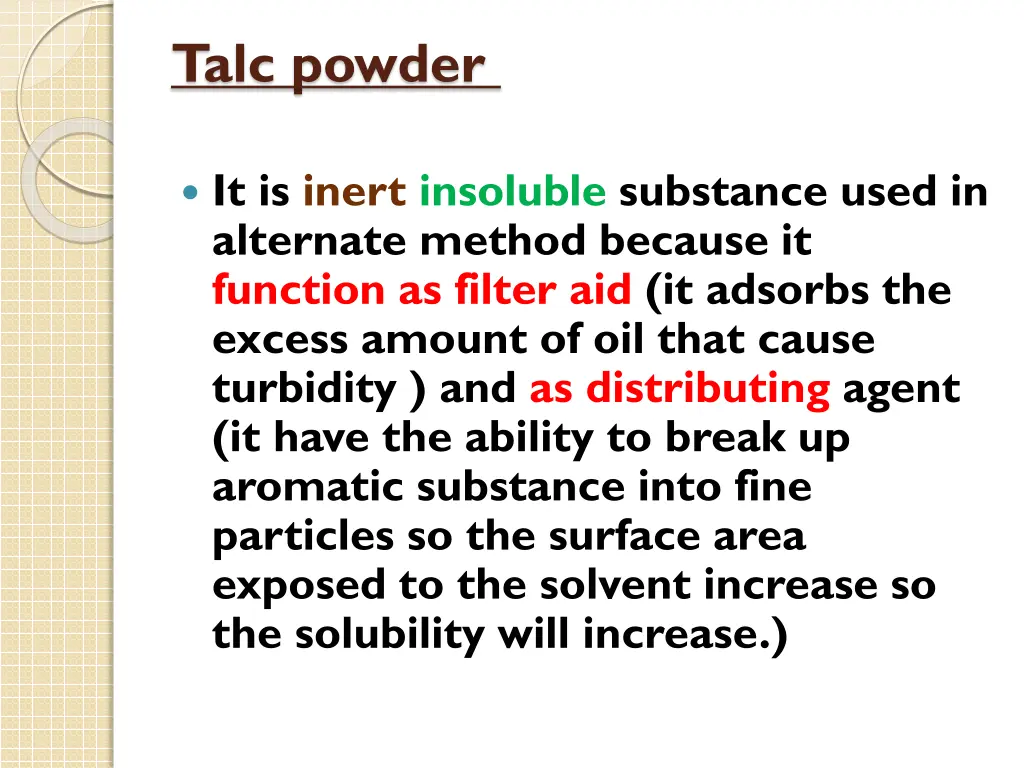 talc powder