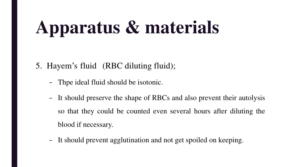 apparatus materials 1