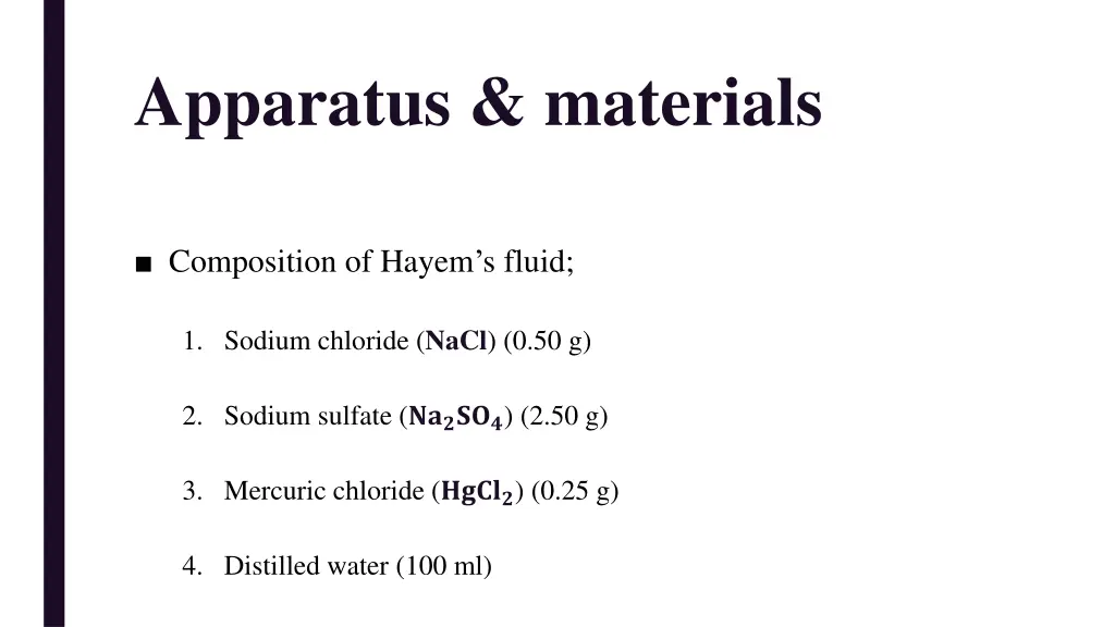 apparatus materials 2