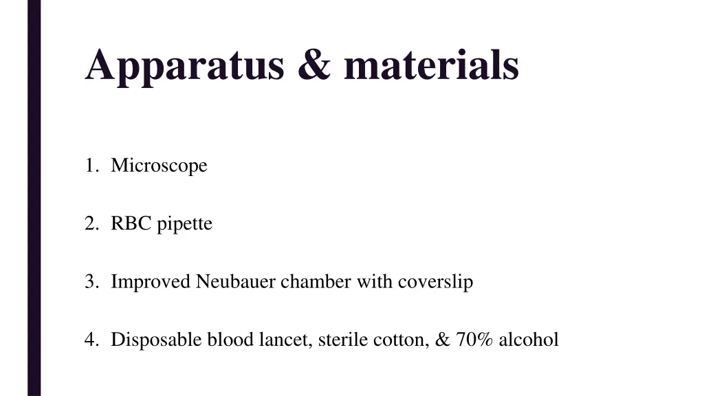 apparatus materials