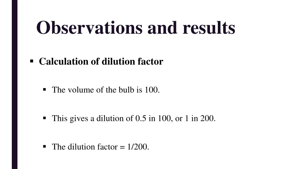 observations and results 1