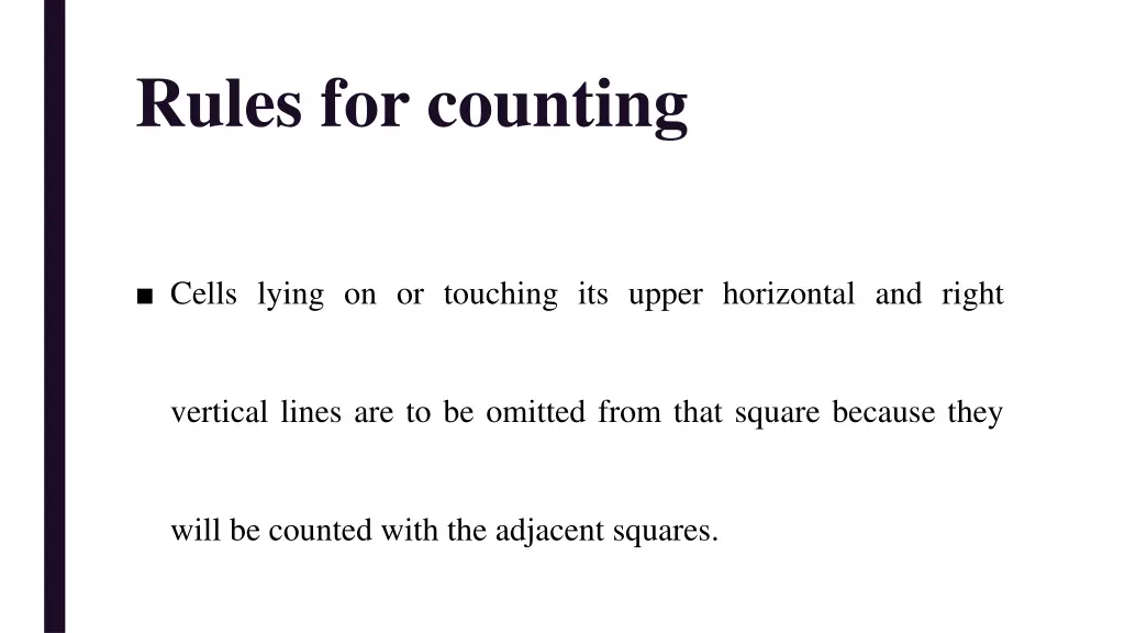 rules for counting 1