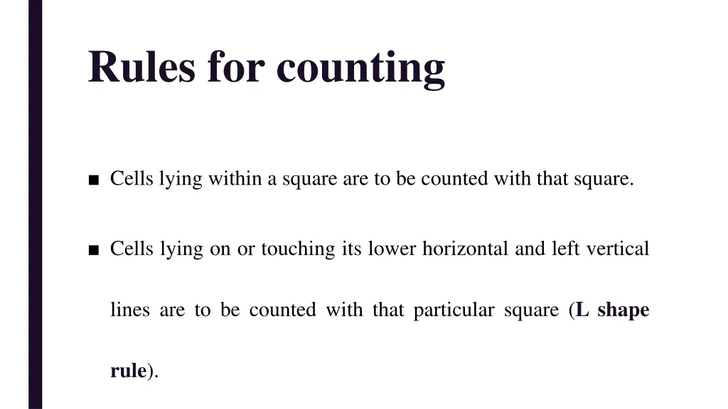 rules for counting