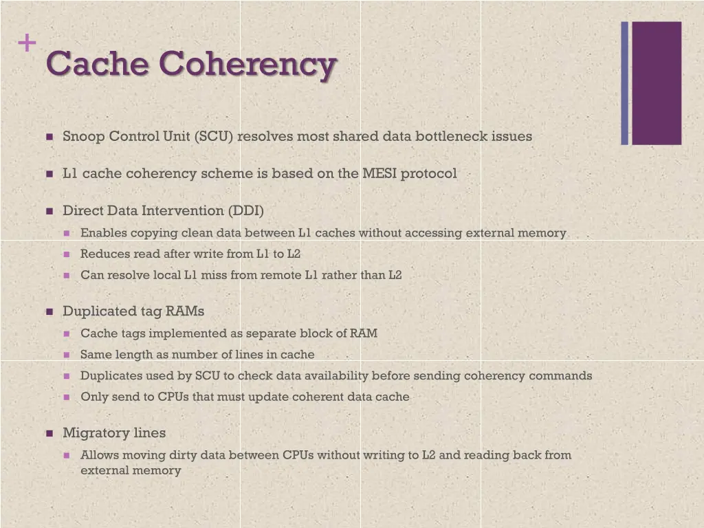 cache coherency