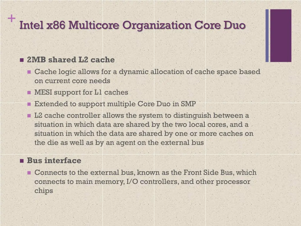 intel x86 multicore organization core duo 1