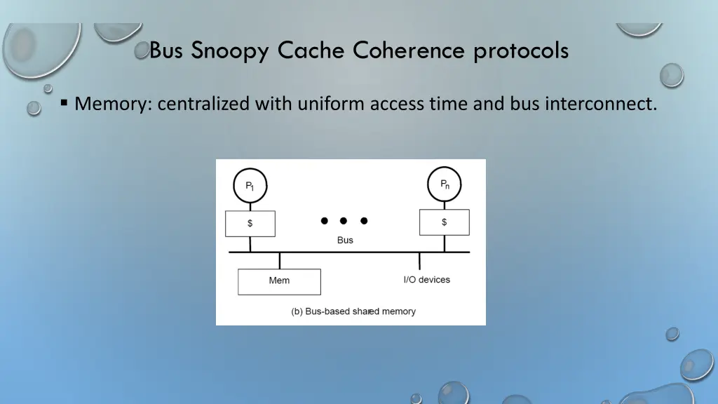 bus snoopy cache coherence protocols