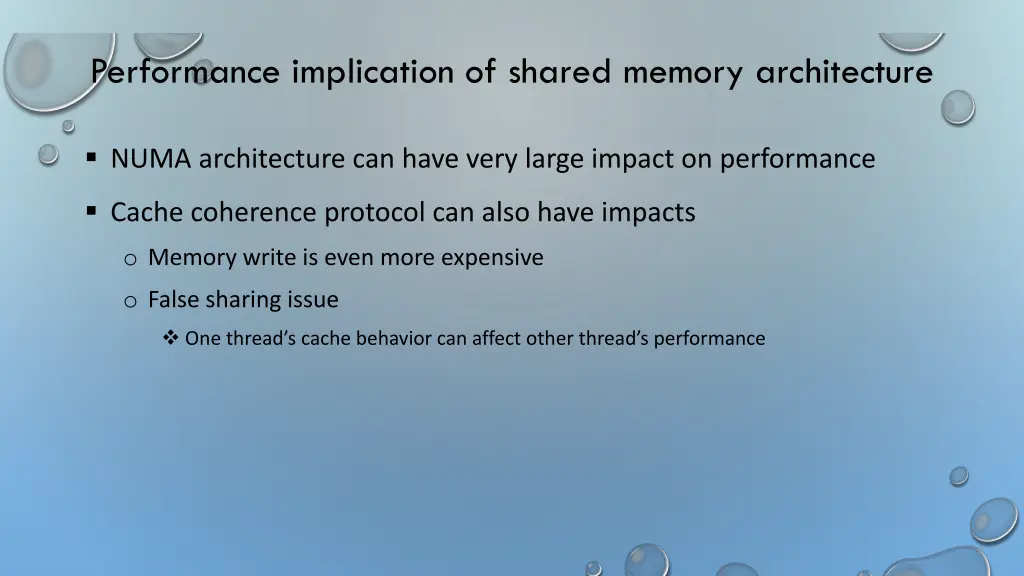 performance implication of shared memory