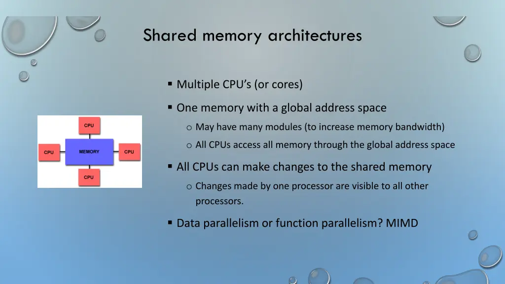 shared memory architectures 1